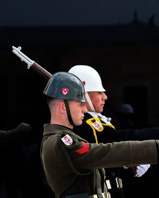 A ceremonial honor guard