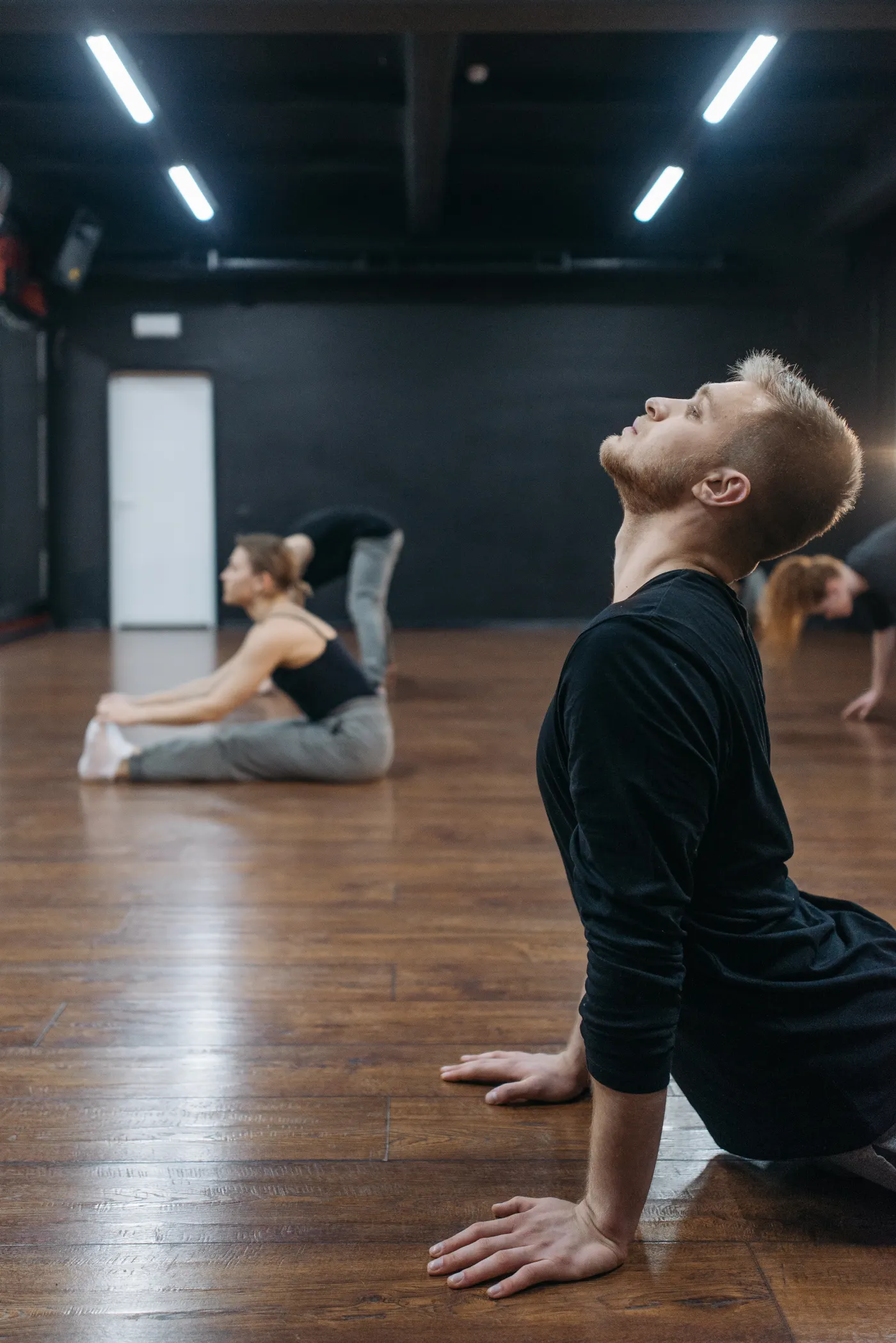 Stretching in a studio